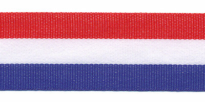 Rood-wit-blauw &#039;Nederlandse vlag&#039; grosgrain/ribsband 25 mm (ca. 25 m)