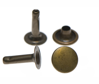 Holniet bronskleurig staal 9 mm - lange pin (ca. 1000 sets)