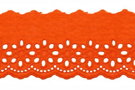 Broderie oranje KATOEN 75 mm (ca. 13,5 m)