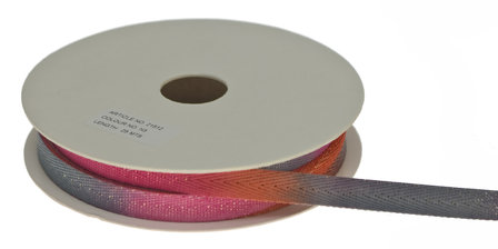 Multicolor keperband roze-lila-paars-metallic 10 mm (ca. 25 m)