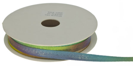 Multicolor keperband regenboog-metallic 10 mm (ca. 25 m)