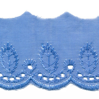 Broderie blauw 50 mm (ca. 13,5 m)