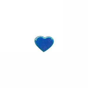 Applicatie glim hart blauw mini 12x10 mm (ca. 100 stuks)