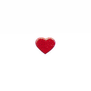 Applicatie glim hart rood mini 12x10 mm (ca. 100 stuks)
