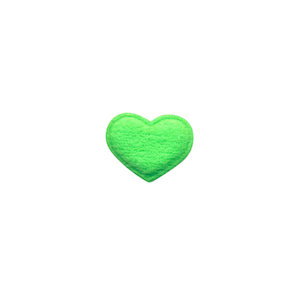 Applicatie hart groen vilt mini 15x12 mm (ca. 100 stuks)