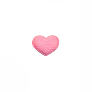 Applicatie hart roze vilt mini 15x12 mm (ca. 100 stuks)