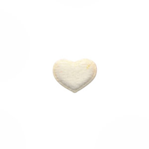 Applicatie hart creme vilt mini 15x12 mm (ca. 100 stuks)