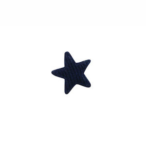 Applicatie ster vilt donker blauw mini 15 mm (ca. 100 stuks)
