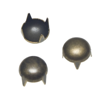 Ronde stud bronskleurig 9 mm (ca. 100 stuks)