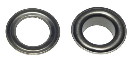 nestel / zeilring 14 mm gat oud zilverkleurig