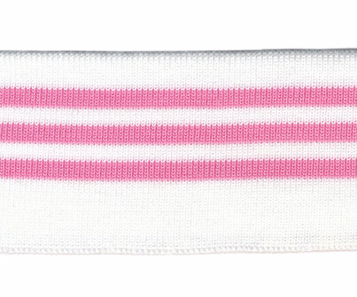 Boord roze-wit gestreept ca. 62 cm (6 stuks)
