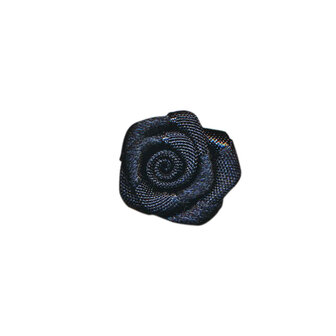 Roosje satijn zwart 20 mm (ca. 25 stuks)