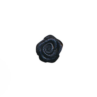 Roosje satijn zwart 15 mm (ca. 25 stuks)