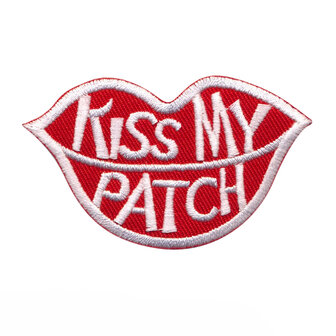Opstrijkbare applicatie mond &#039;kiss my patch&#039; (5 stuks)