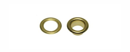 Nestels 7 mm (maat #20) goudkleurig staal (ca. 100 sets)