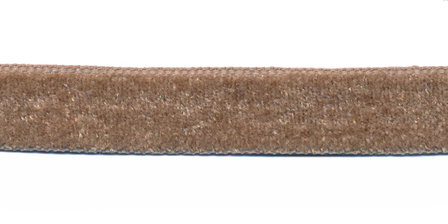 Taupe fluweelband 13 mm (ca. 32 m)