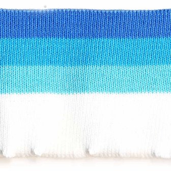 Boord donker blauw-blauw-licht blauw-wit gestreept ca. 70 cm (6 stuks)