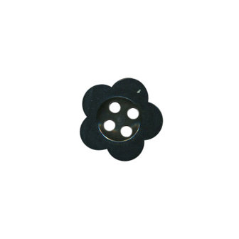 Bloemknoop zwart met 4 gaten 12 mm (ca. 100 stuks)