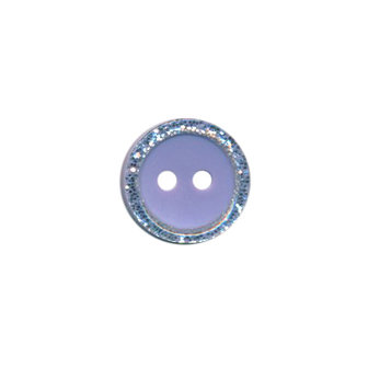 Knoop met glitter rand lila 11 mm (ca. 100 stuks)