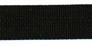 Tassenband 25 mm zwart (50 m)