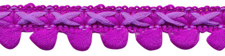 2-kleurig lusjesband paars-lila 15 mm (ca. 16 meter)