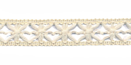 Gebreid sierband creme ca. 15 mm (ca. 10 m)