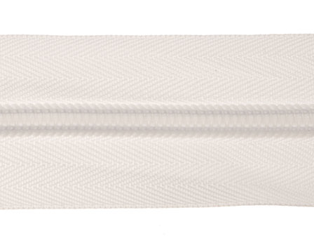 Nylon rits wit #501 maat 8 (ca. 5 m)