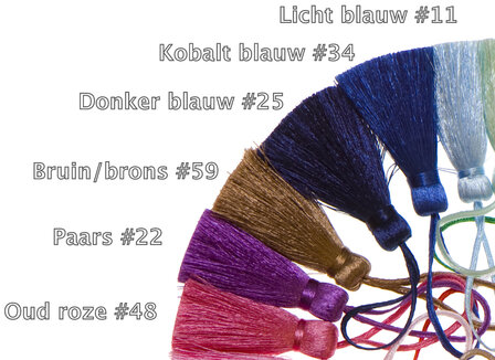 Kwastje 40 mm licht blauw #11 (10 stuks)