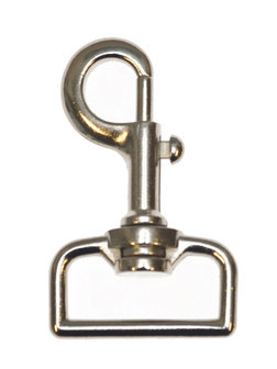 Metalen musketonhaak/sleutelhanger zilverkleurig 33 mm (10 stuks)