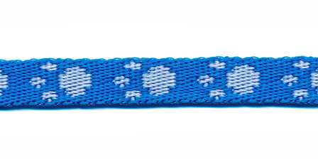 Tassenband 10 mm pootje blauw/wit (ca. 5 m)