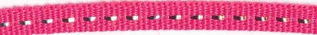 Fuchsia band met zilverdraad 4 mm (ca. 135 m)