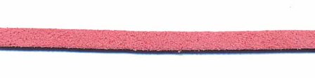 Imitatie suede veter oud roze 3 mm (ca. 10 m)