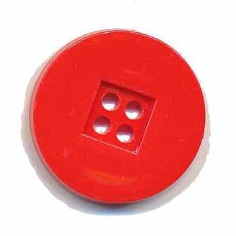 Knoop retro rood 25 mm (ca. 25 stuks)
