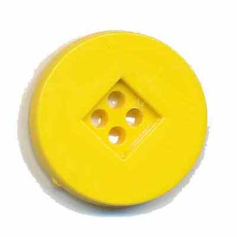 Knoop retro geel 25 mm (ca. 25 stuks)