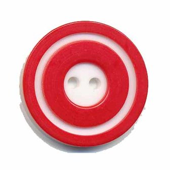 Knoop &#039;donut&#039; groot rood 25 mm (ca. 25 stuks)