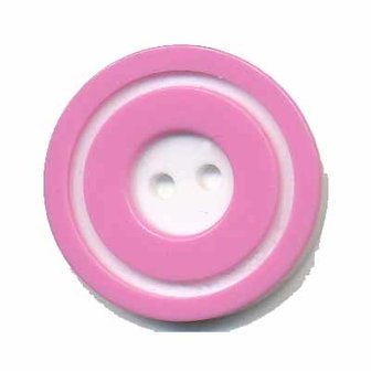Knoop &#039;donut&#039; groot roze 25 mm (ca. 25 stuks)