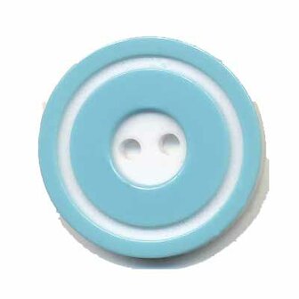 Knoop &#039;donut&#039; groot licht blauw 25 mm (ca. 25 stuks)