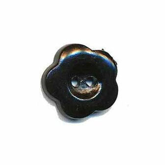 Bloemknoop zwart 15 mm (ca. 50 stuks)