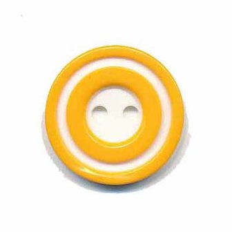 Knoop &#039;donut&#039; middel geel 20 mm (ca. 25 stuks)