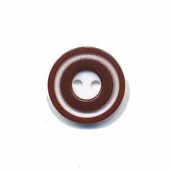 Knoop &#039;donut&#039; klein bruin 15 mm (ca. 50 stuks)