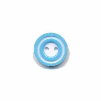 Knoop &#039;donut&#039; mini licht blauw 10 mm (ca. 100 stuks)