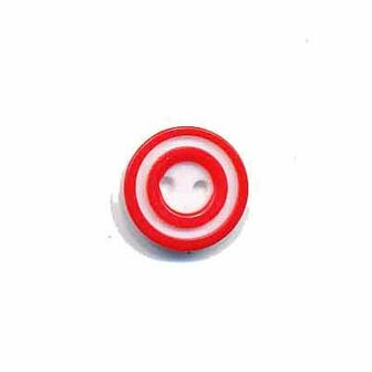 Knoop &#039;donut&#039; mini rood 10 mm (ca. 100 stuks)