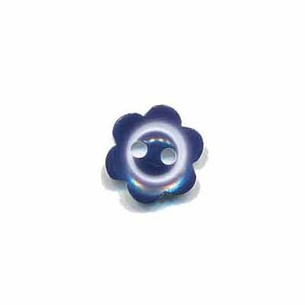 Bloemknoop met rand donker blauw 10 mm (ca. 100 stuks)