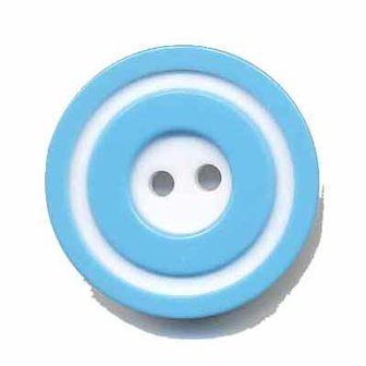 Knoop &#039;donut&#039; groot blauw 25 mm (ca. 25 stuks)