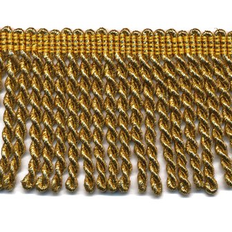 Franjeband gedraaid warm goud lurex ca. 70 mm (ca. 25 meter)