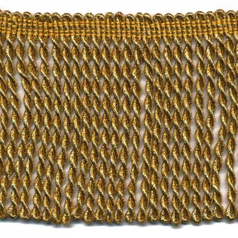 Franjeband gedraaid warm goud lurex ca. 100 mm (ca. 25 meter)