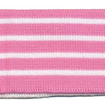 Boord roze-wit gestreept ca. 65 cm (6 stuks)