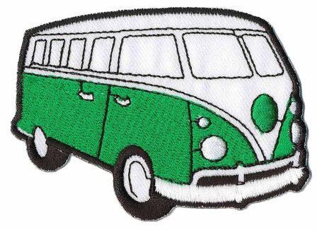 Opstrijkbare applicatie &#039;VW bus&#039; groen (5 stuks)