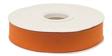 Oranje (#34) gevouwen biaisband 20 mm (20 meter)