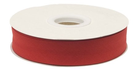 Rood (#07) gevouwen biaisband 20 mm (20 meter)